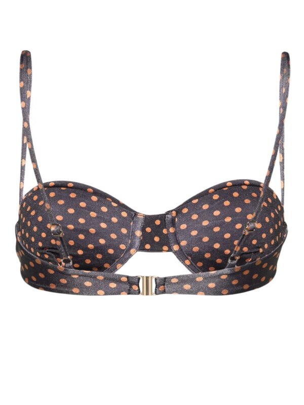 Faithfull the Brand Stefania bikinitop met stippen - Grijs