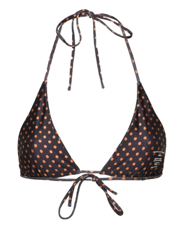 Faithfull the Brand Lattea bikinitop met stippen - Grijs