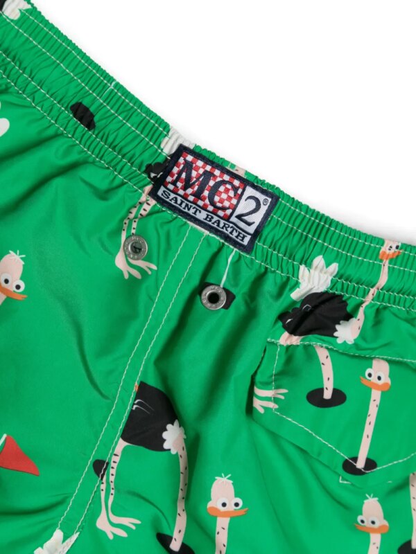 MC2 Saint Barth Kids Zwembroek met print - Groen