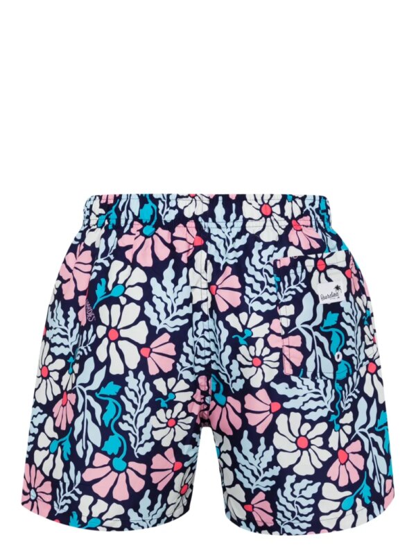 Boardies Zwembroek met bloemenprint - Blauw