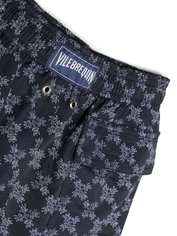 Vilebrequin Kids Zwembroek met logoprint - Blauw