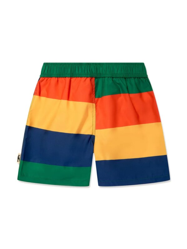 Mini Rodini Gestreepte zwembroek - Groen