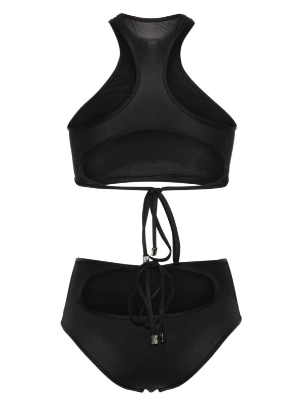 The Attico Bikini met mesh vlakken - Zwart