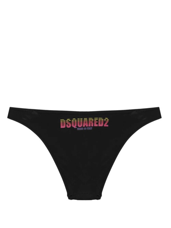 DSQUARED2 Bikinislip met logoprint - Zwart