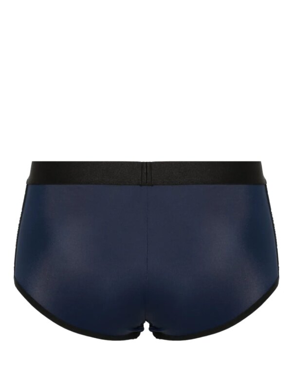 Balmain Bikinislip met logo taille - Blauw