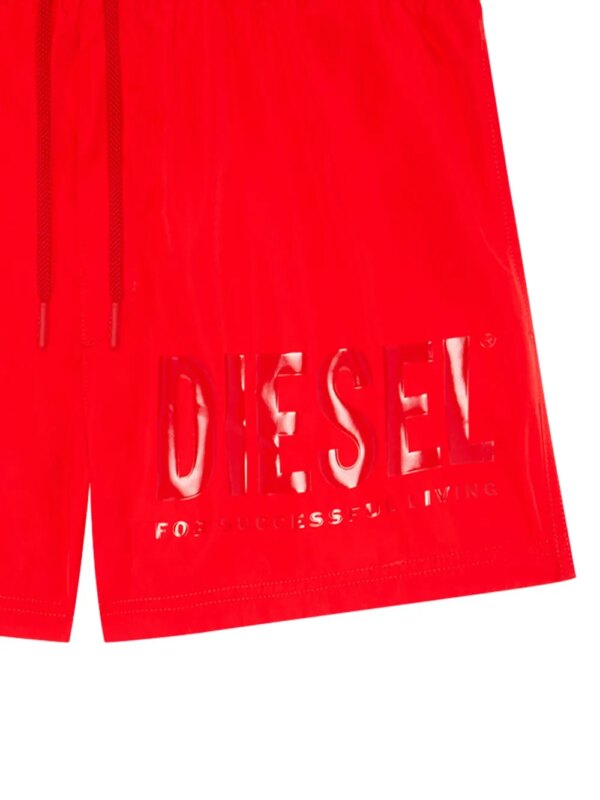 Diesel Zwembroek met logoprint - Rood