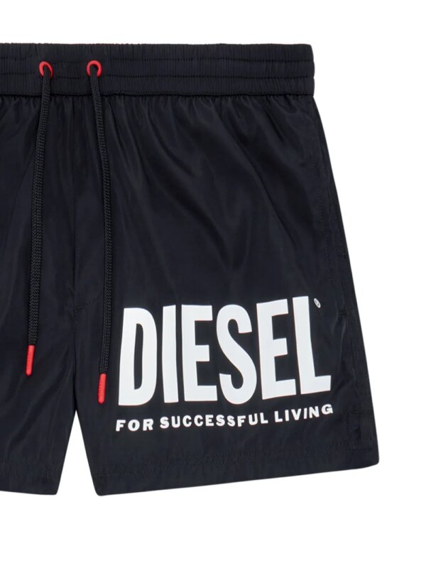 Diesel Zwembroek met logoprint - Zwart