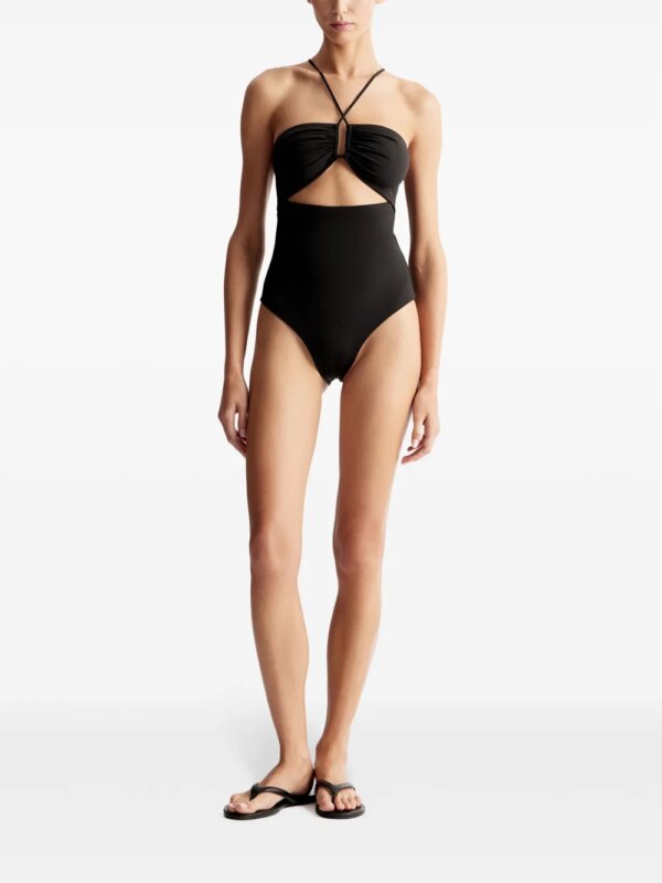 12 STOREEZ Uitgesneden badpak - Zwart