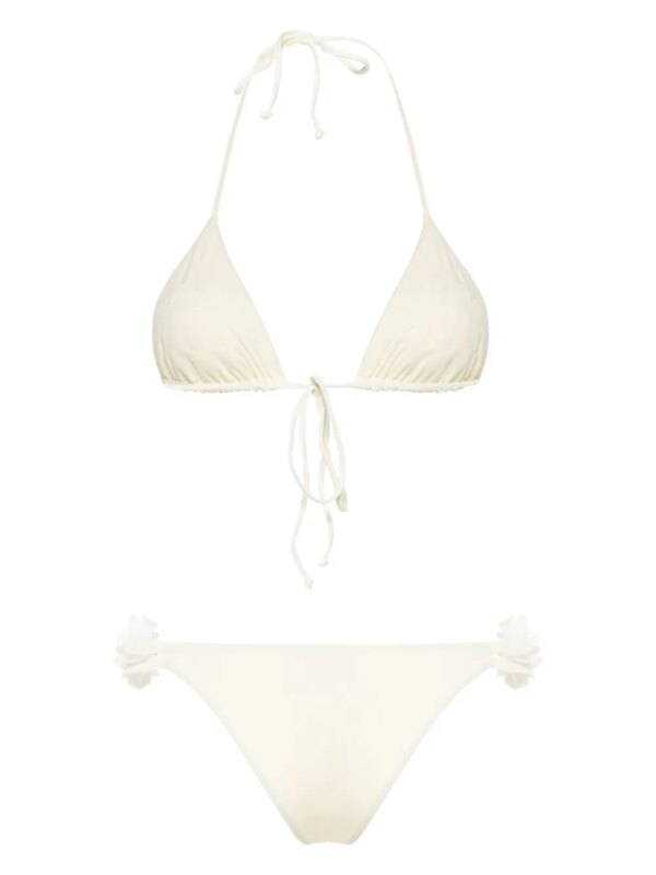 La Reveche Bikini met imitatiebloemen - Beige