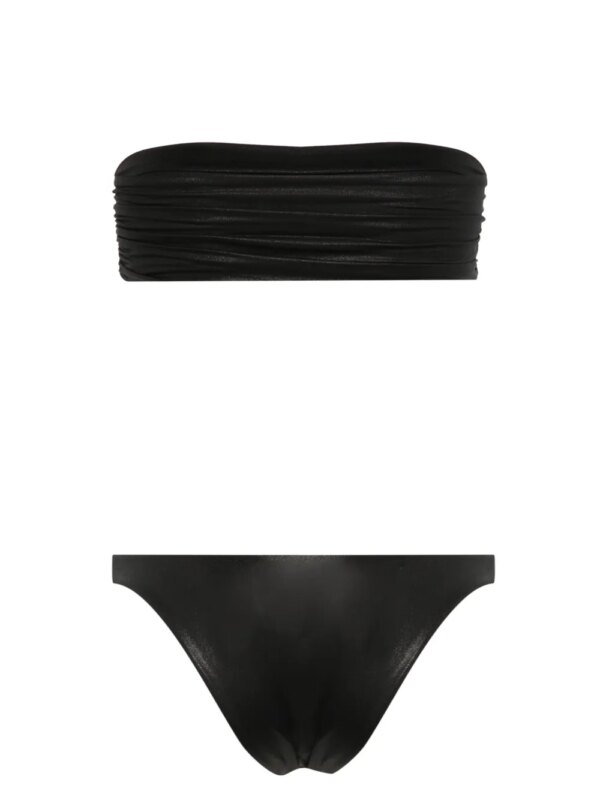 The Attico Bikini met logo - Zwart