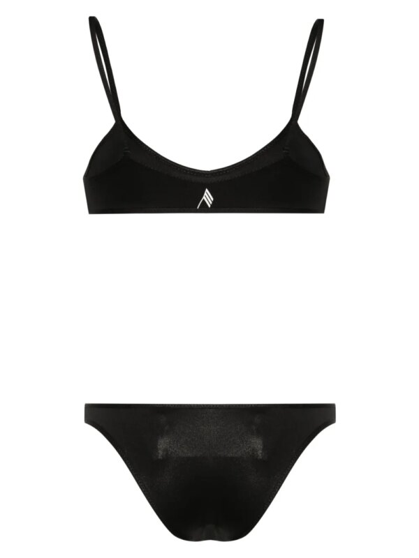 The Attico Bikini met logo - Zwart