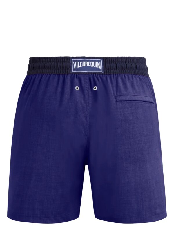 Vilebrequin Super 120's zwembroek met elastische taille - Blauw