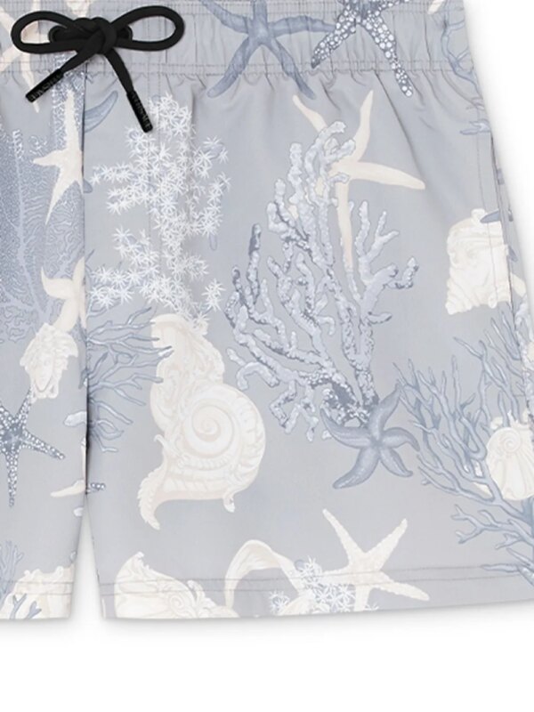 Versace Zwembroek met barokprint - Grijs