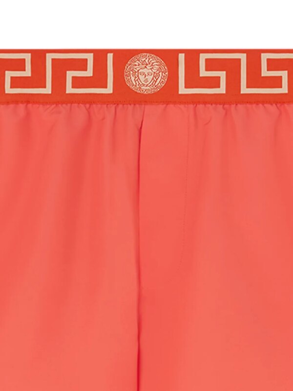 Versace Zwembroek met Greca tailleband - Rood