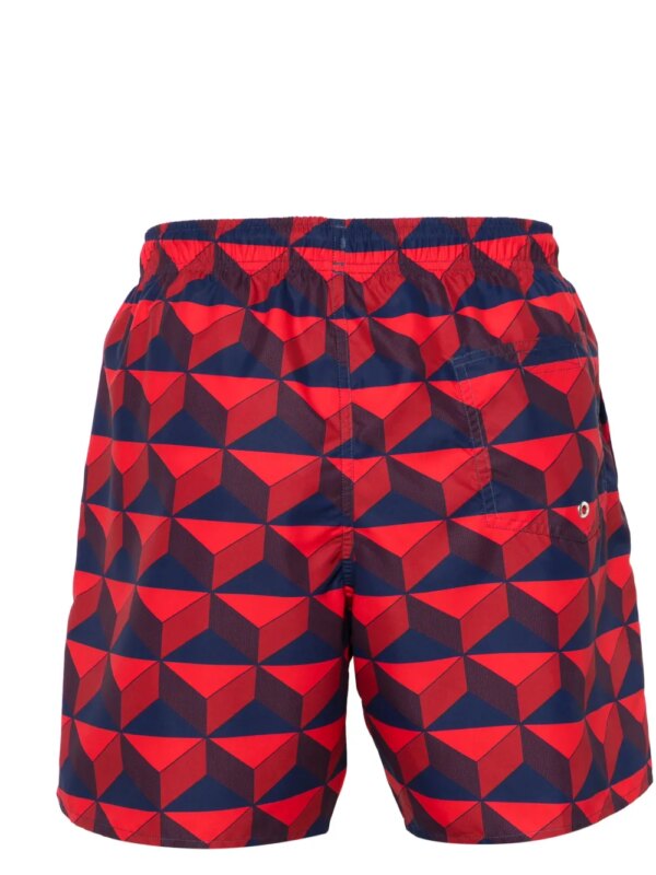 Lacoste Zwembroek met geometrische print - Rood