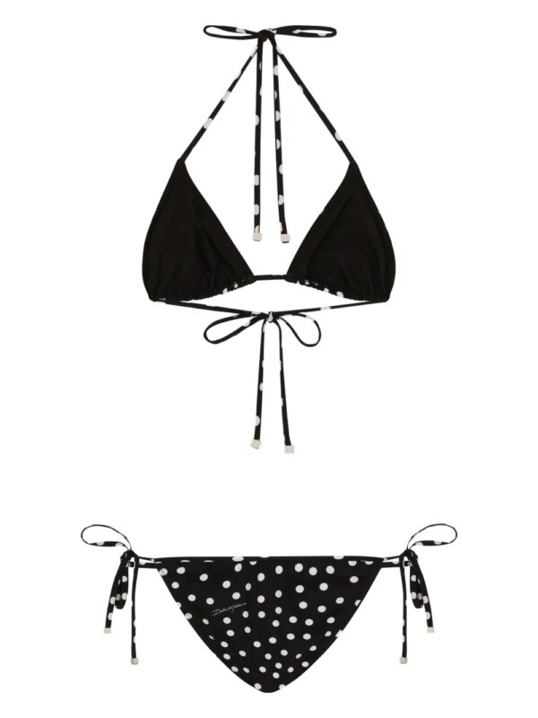 Dolce & Gabbana Bikini met stippen - Zwart