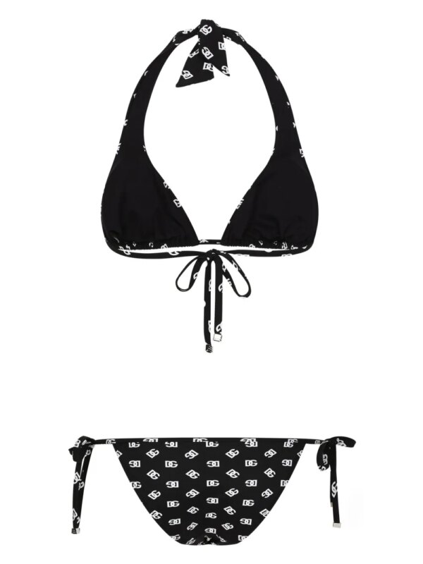Dolce & Gabbana Bikini met DG-logoprint - Zwart