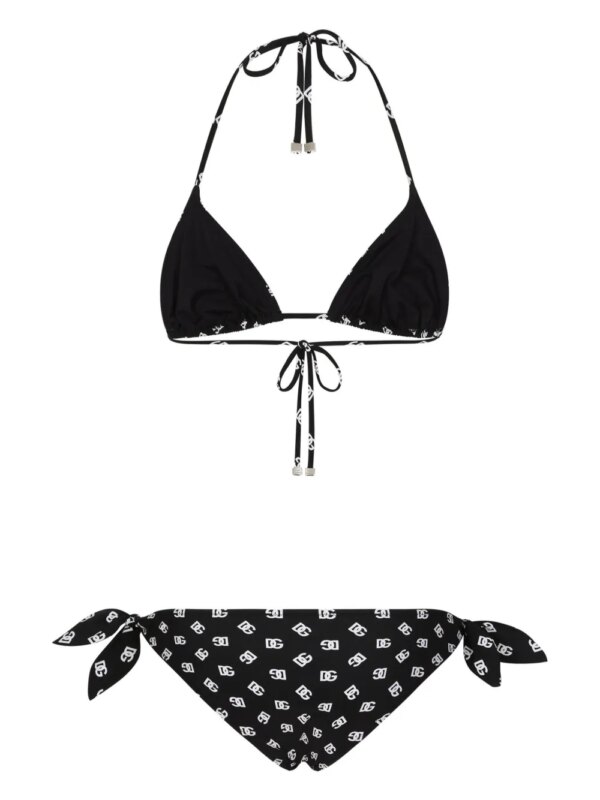 Dolce & Gabbana Bikini met DG-logoprint - Zwart