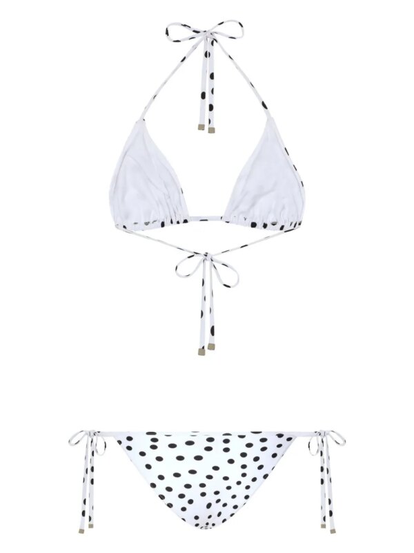 Dolce & Gabbana Bikini met stippen - Wit
