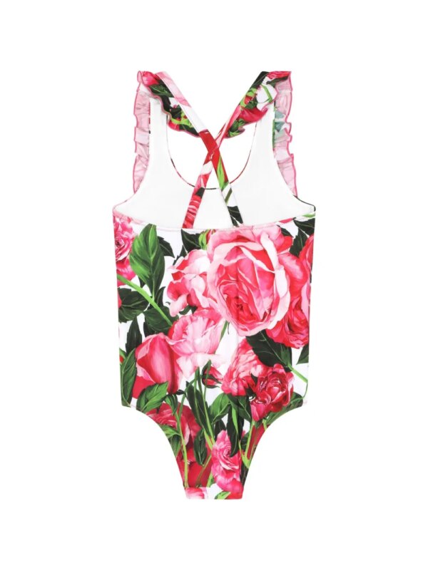Dolce & Gabbana Kids Badpak met bloemenprint - Roze