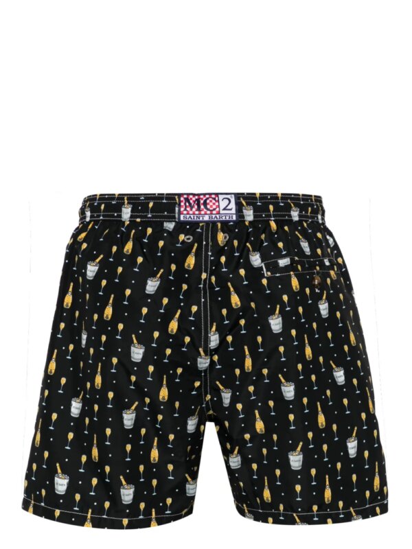 MC2 Saint Barth Zwembroek met print - Zwart