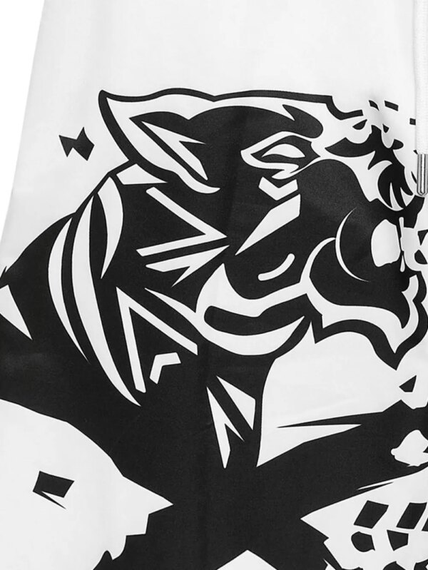 Plein Sport Zwembroek met tijgerprint - Wit