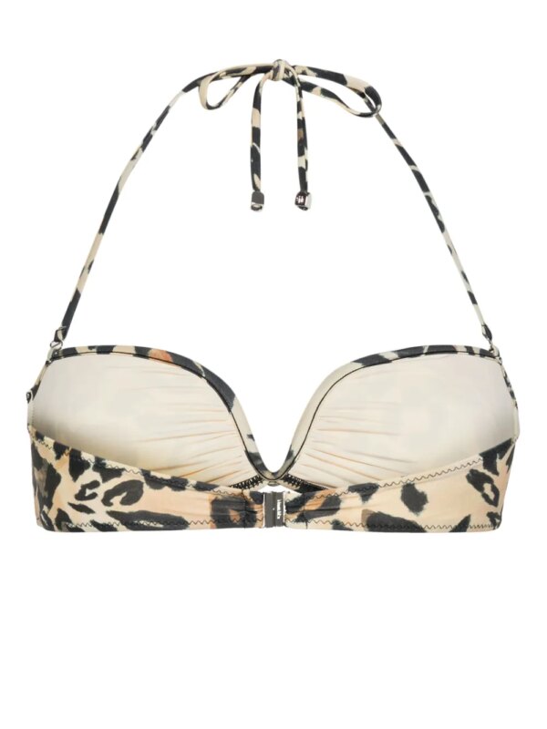 Nanushka Bikinitop met luipaardprint - Beige