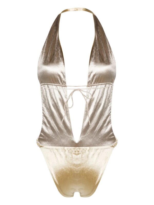 Isa Boulder Omkeerbaar badpak - Goud