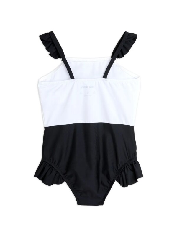 Mini Rodini Badpak met ruches en print - Zwart