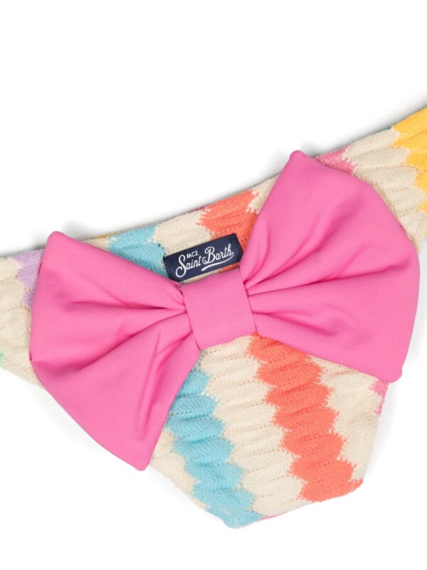 MC2 Saint Barth Kids Bikinibroek met strikdetail - Beige