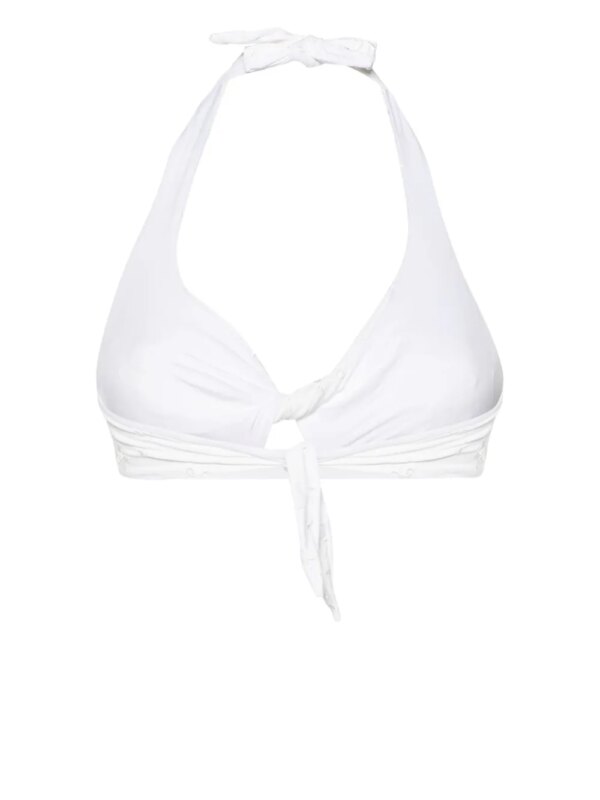 MC2 Saint Barth Bikinitop met geborduurde bloemen - Wit