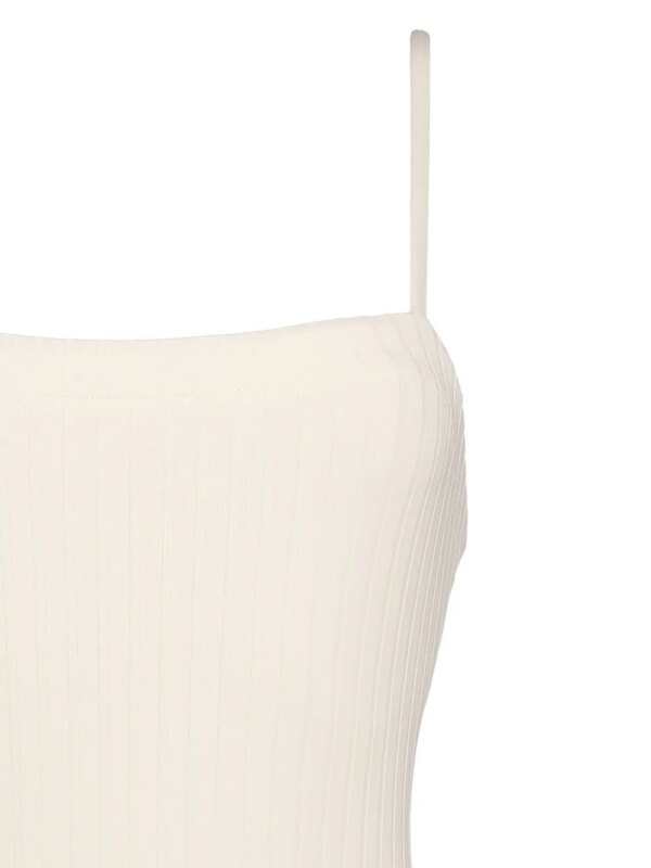 ERES Tropicalia geribbeld badpak - Wit