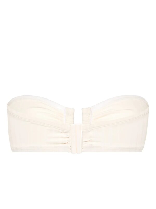 ERES Geribbelde bandeau bikinitop - Wit