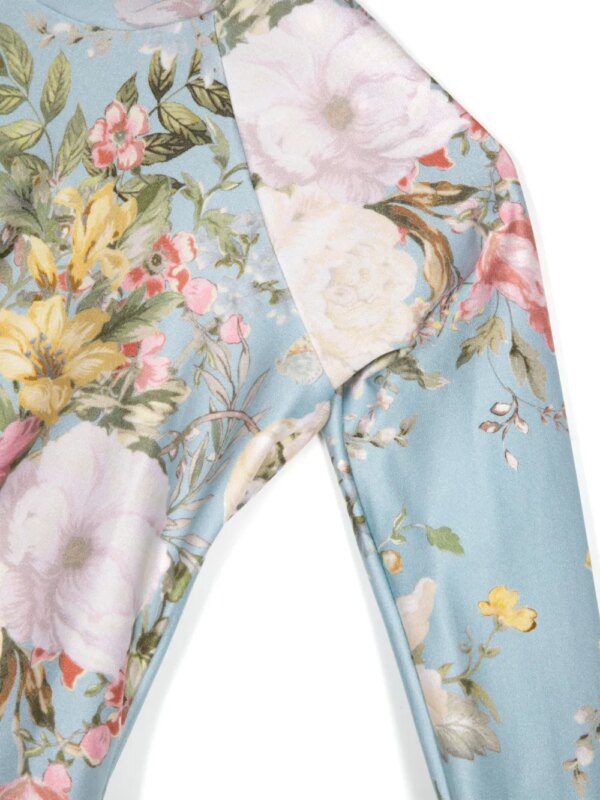 ZIMMERMANN Kids Waverly badpak met bloemenprint - Blauw