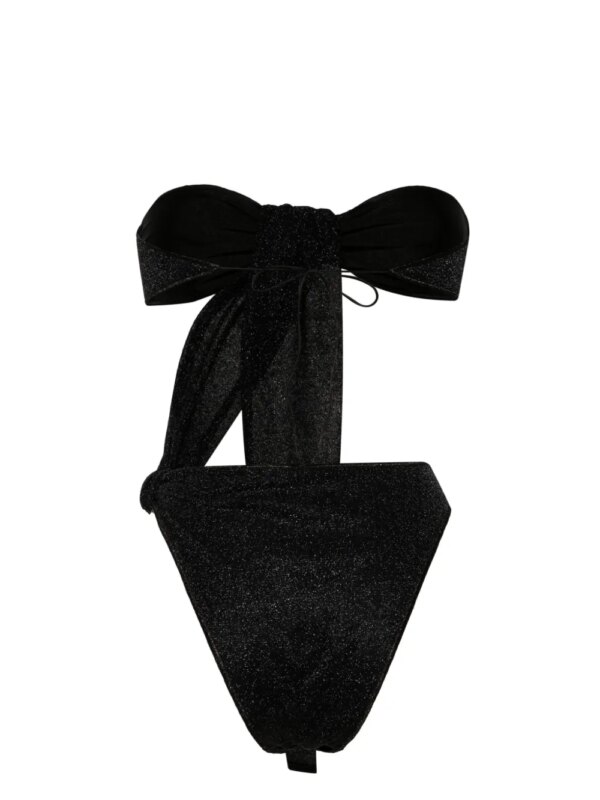 Oséree Badpak met uitgesneden detail - Zwart
