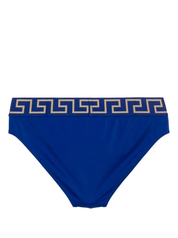 Versace Zwembroek met Greca afwerking - Blauw