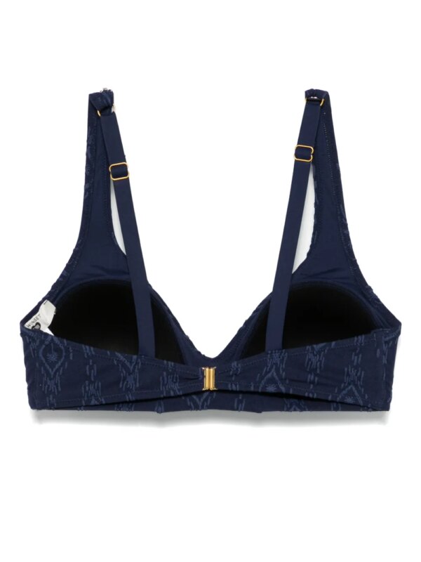 TWINSET Triangel bikinitop met reliëf - Blauw