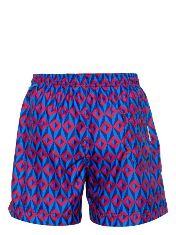 PENINSULA SWIMWEAR Zwembroek met geometrische print - Blauw