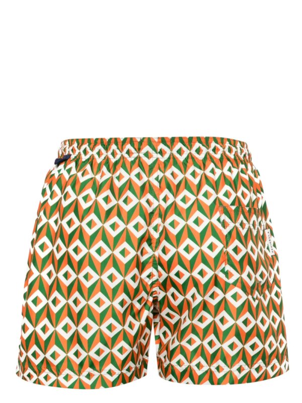 PENINSULA SWIMWEAR Zwembroek met geometrische print - Oranje