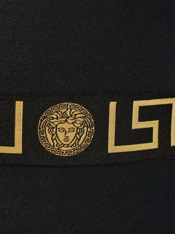 Versace Medusa badpak met diepe ronde hals - Zwart