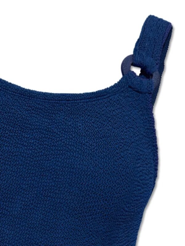 Hunza G Domino seersucker badpak - Blauw