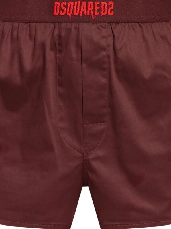 DSQUARED2 Katoenen boxershorts met geborduurd logo - Rood