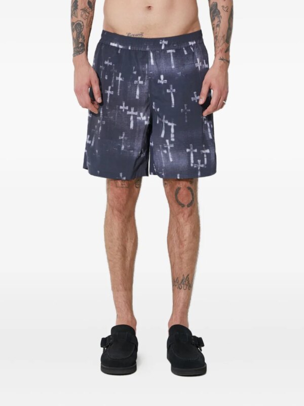 Aries Zwembroek met kruisprint - Blauw