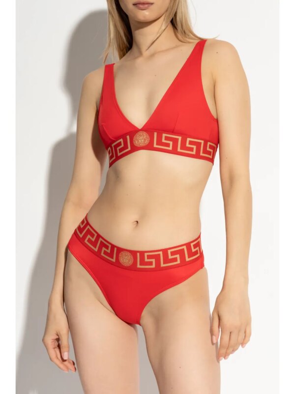 Versace Bikinitop met Greca detail - Rood