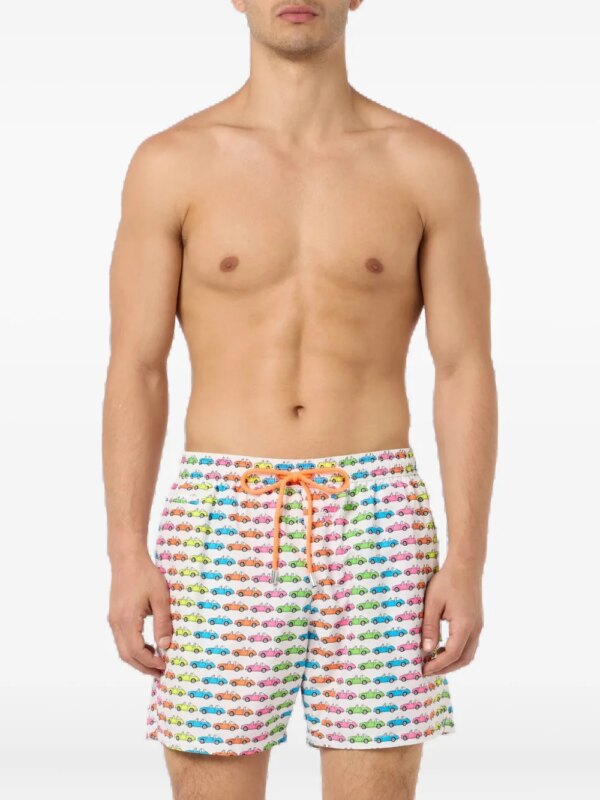 MC2 Saint Barth Zwembroek met raceauto-print - Blauw