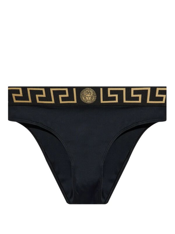 Versace Bikinislip met logoband - Zwart