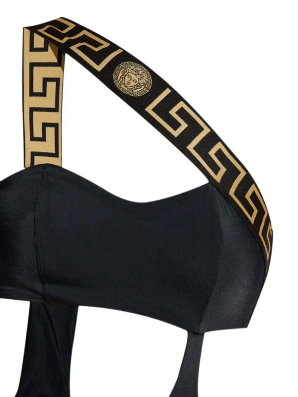 Versace Badpak met uitgesneden detail - Zwart