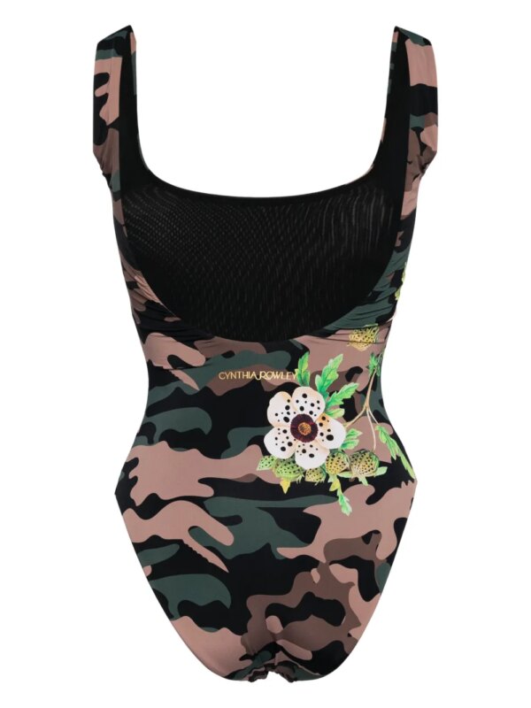Cynthia Rowley Badpak met camouflageprint - Zwart