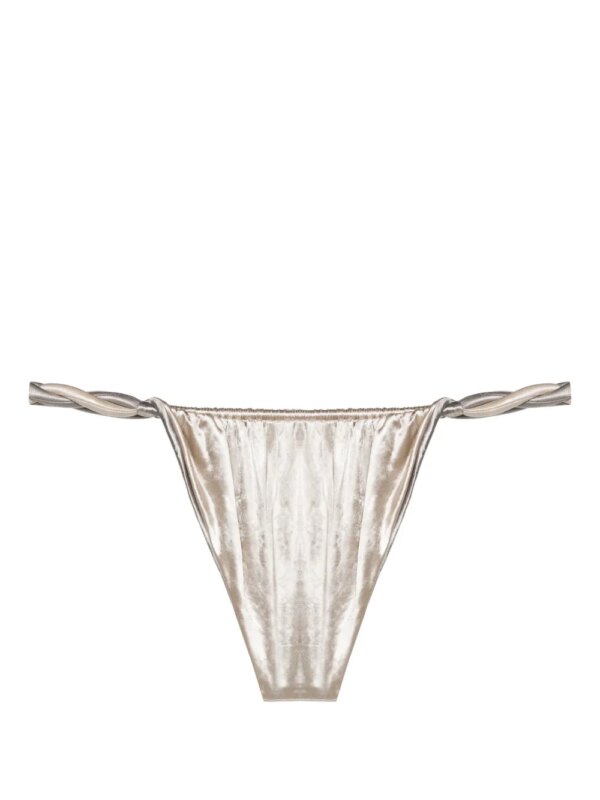 Isa Boulder Omkeerbare bikinislip met touwdetail - Zilver