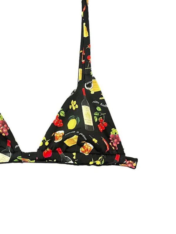 Fleur Du Mal Grommet triangel bikinitop - Zwart